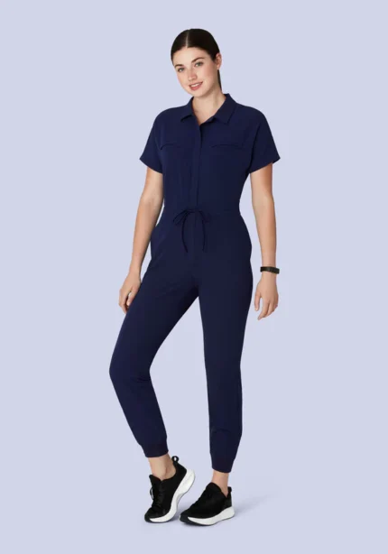 Nursing Scrub Women's Jumpsuit Navy